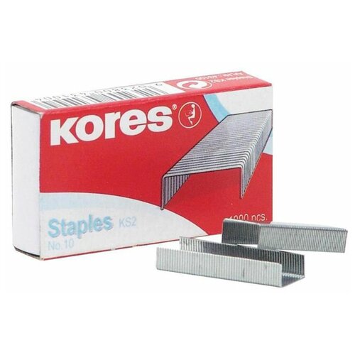 фото Набор скоб для степлера kores №10 никелированные 6 пачек по 1000 штук