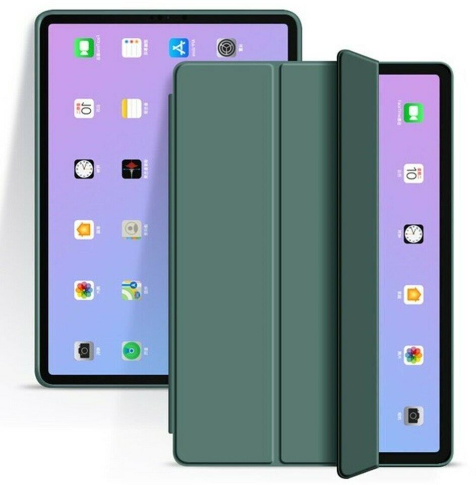 Чехол Smart Case Slim Design GOOJODOQ для iPad Pro 11 (2022 2021 2020) (темно-зеленый)