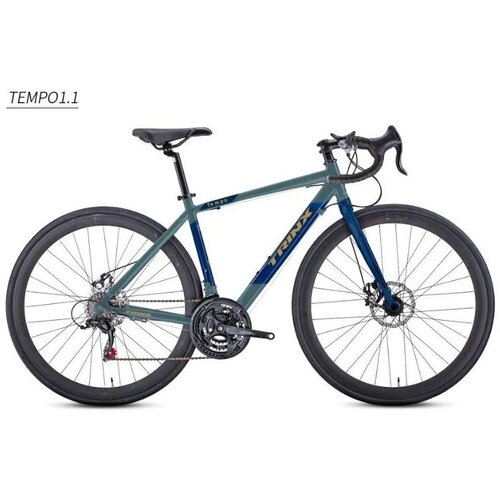 Велосипед взрослый/подростковый шоссейный, TRINX Tempo 1.1, серый, колеса 28