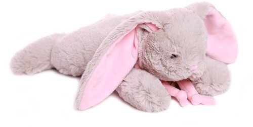 Мягкая игрушка Lapkin Кролик 30 см серый c розовым шарфом