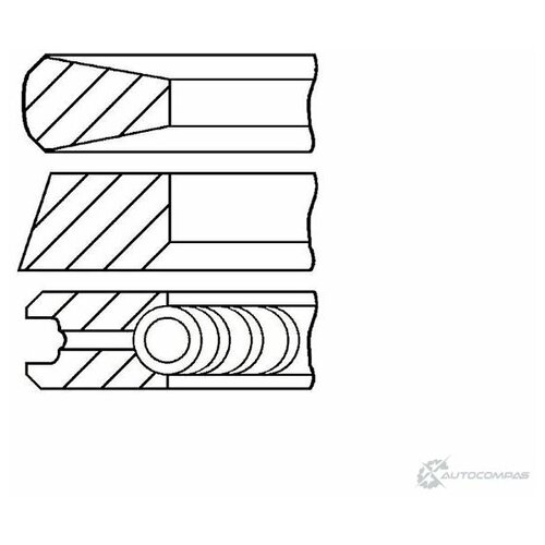 Комплект поршневых колец для 1 цилиндра GOETZE 0870450000