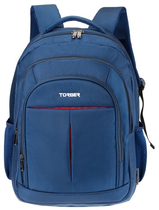 Рюкзак из плотной ткани Torber FORGRAD T9502-BLU с отделением для ноутбука 15", синий, 19 л