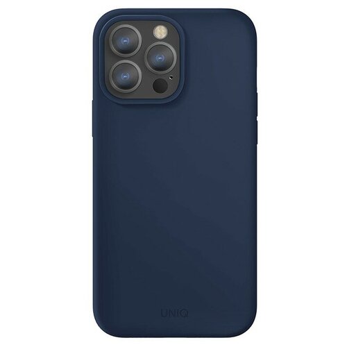 фото Uniq силиконовый чехол uniq lino для iphone 13 pro, синий