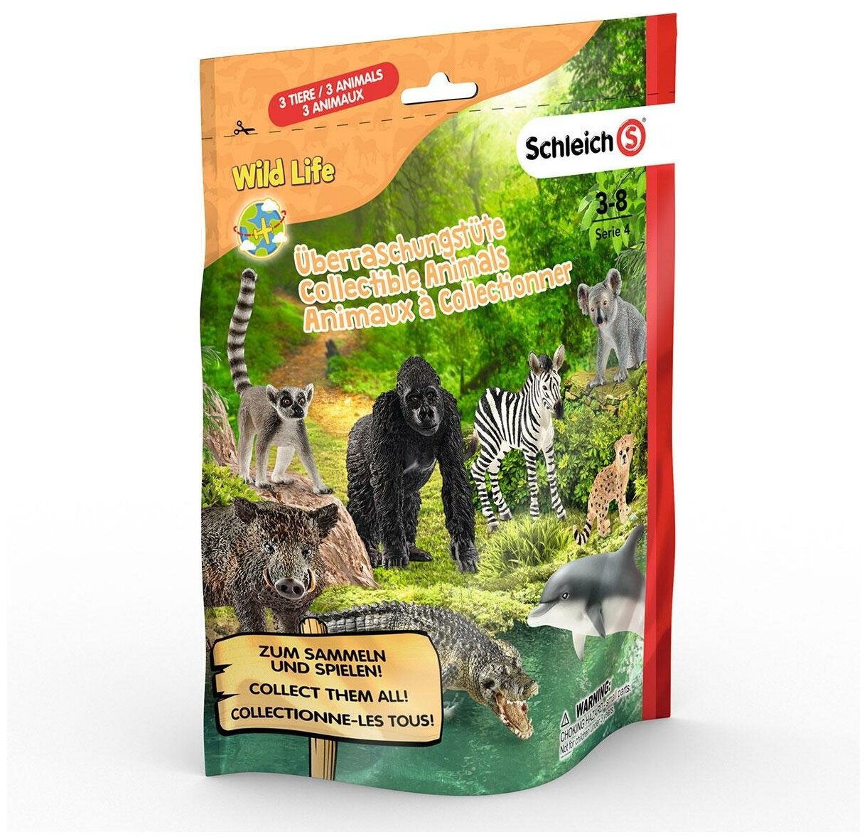 Пакетик-сюрприз SCHLEICH с 3 фигурками Dinosaurs 87865/0788