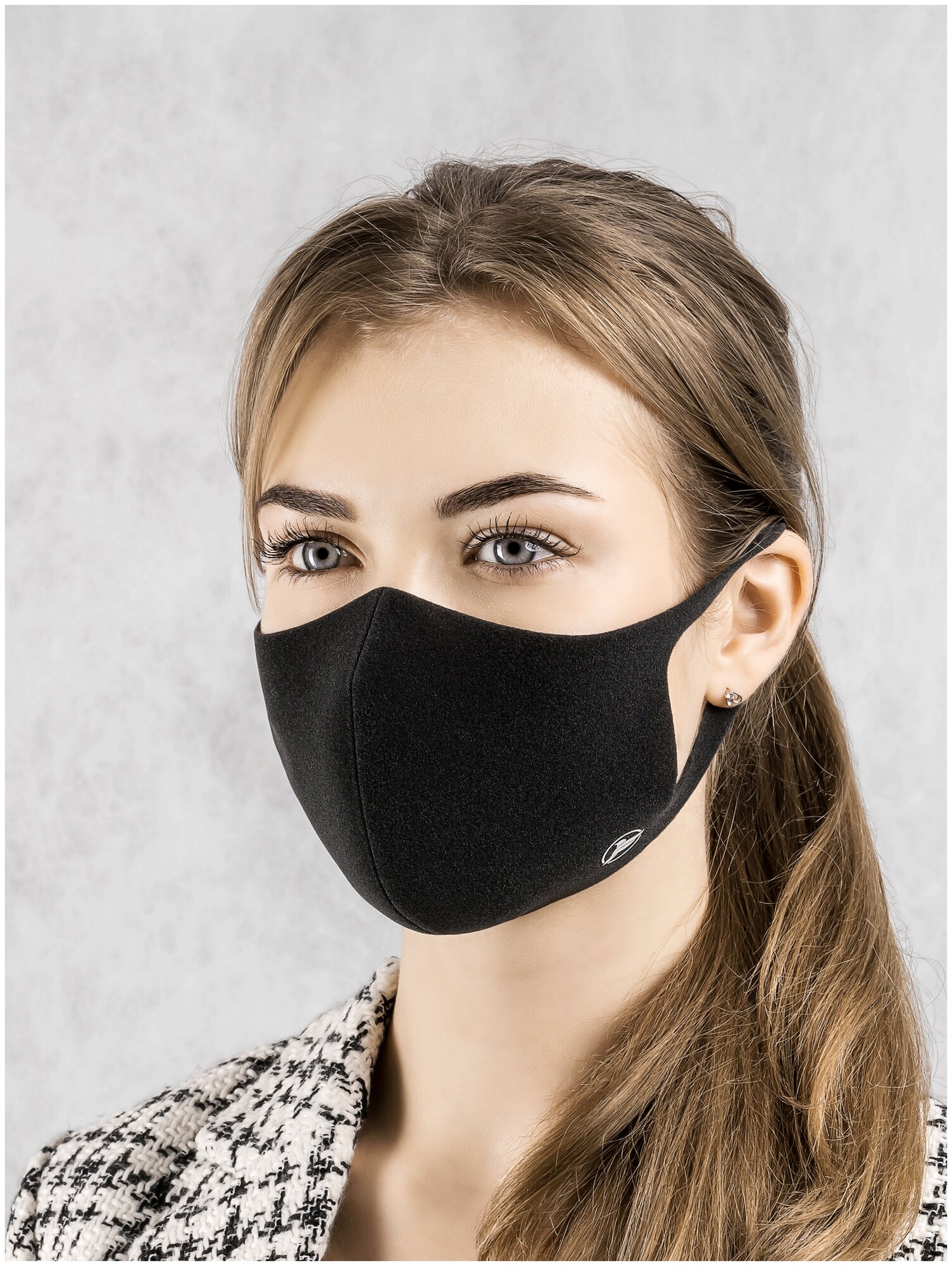 Многоразовая маска с ионами серебра Flexpocket черная