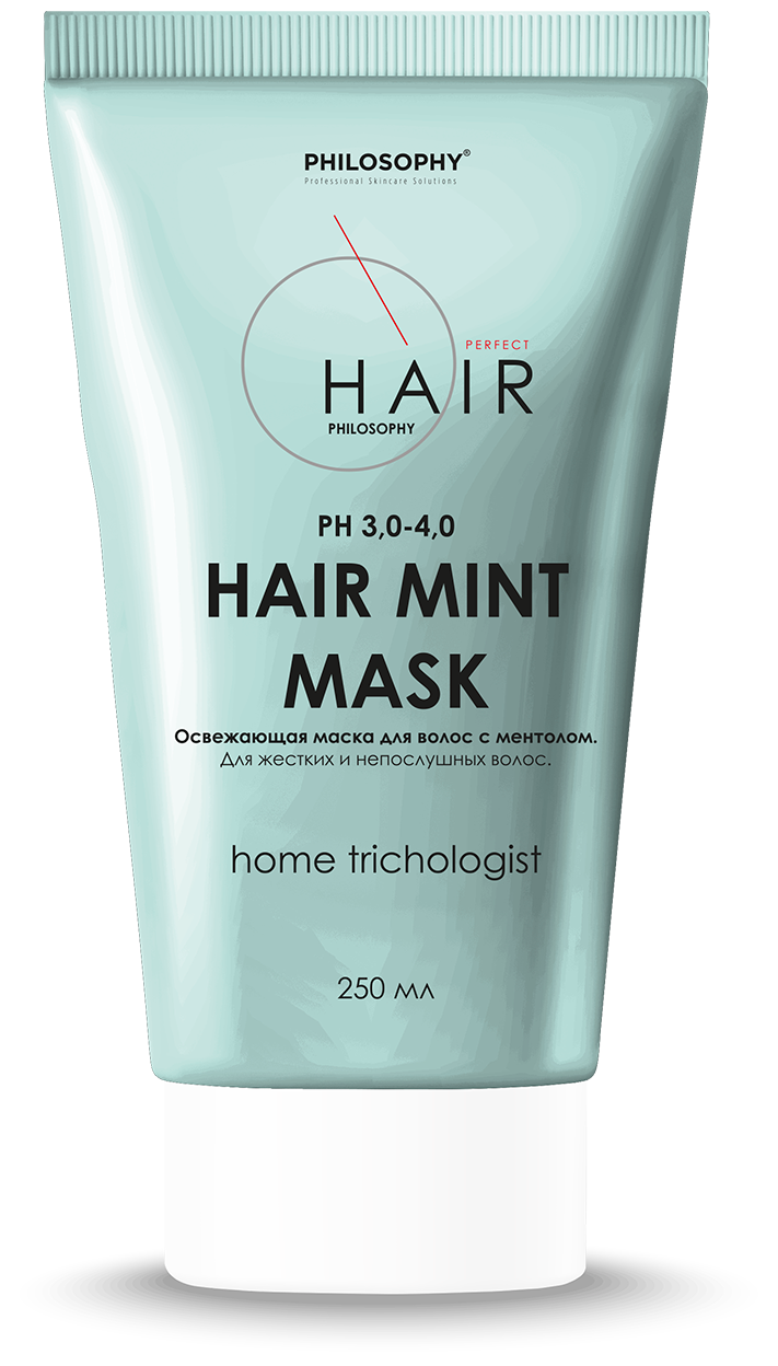 PHILOSOPHY HAIR MASK MINT HOME TRICHOLOGIST 250 ml / Освежающая маска для волос с ментолом