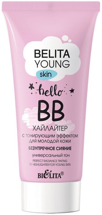 BELITA YOUNG SKIN «Безупречное сияние» ВВ-хайлайтер с тонирующим эффектом для молодой кожи