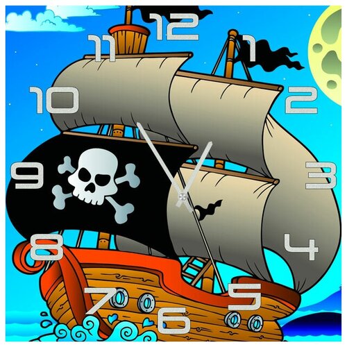 фото Svs настенные часы svs 4002607 пиратский корабль