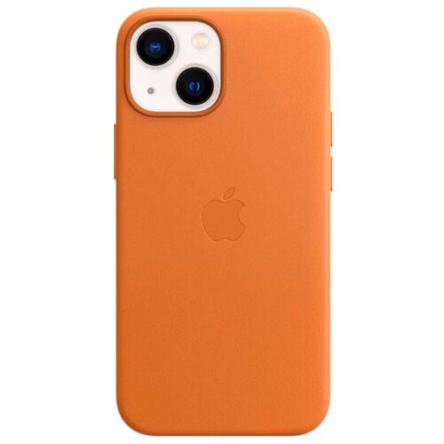 фото Кожаный чехол apple magsafe для iphone 13 mini цвета «золотистая охра»