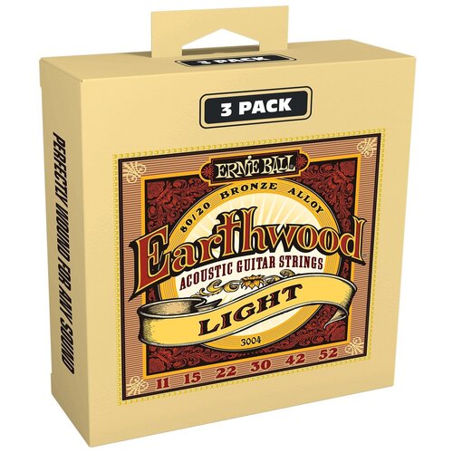 Струны для акустической гитары Ernie Ball 3004 ernie ball 11 52 earthwood 3004 3 sets