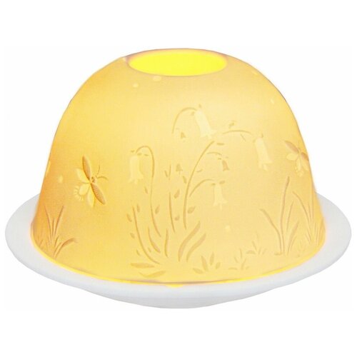 Подсвечник для чайной свечи летний ЛУГ, фарфор, 8х12 см, SHISHI 33371