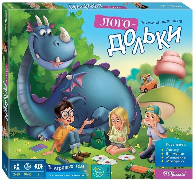 Развивающая игра Step Puzzle "Логодольки", из дерева (89816)