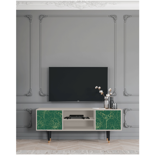 ТВ-Тумба - STORYZ - T2 Emerald Forest, 170 x 69 x 48 см, Серый