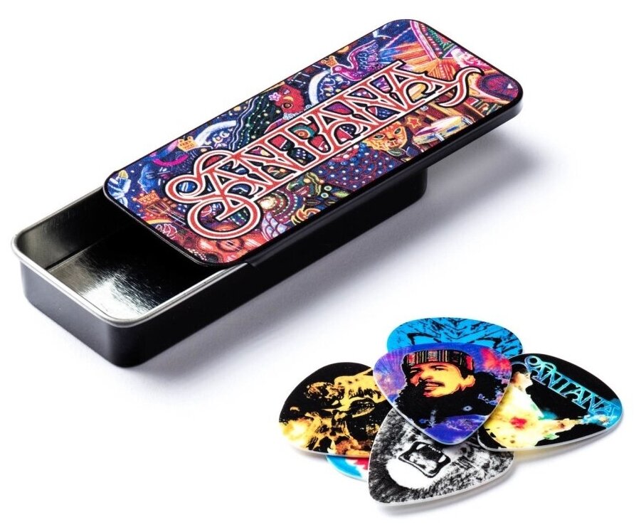 Медиаторы "Carlos Santana" 6шт, средние, в коробочке, Dunlop