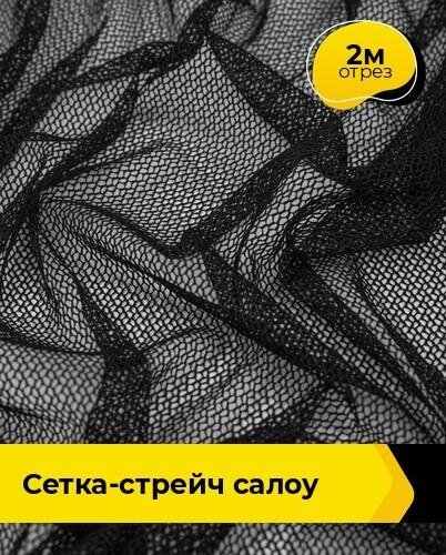 Ткань для шитья и рукоделия Сетка-стрейч "Салоу" 2 м * 160 см, черный 20505