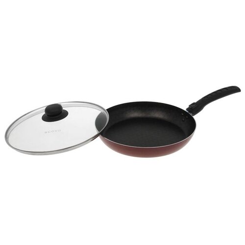 фото Сковорода scovo "альфа", d 26 см, съемная ручка, стеклянная крышка
