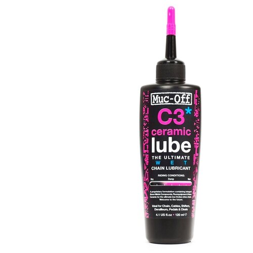 Смазка для цепи Muc-Off C3 Wet Ceramic Lube 120ml смазка для влажных условий керамическая muc off c3 ceramic wet lube 50мл