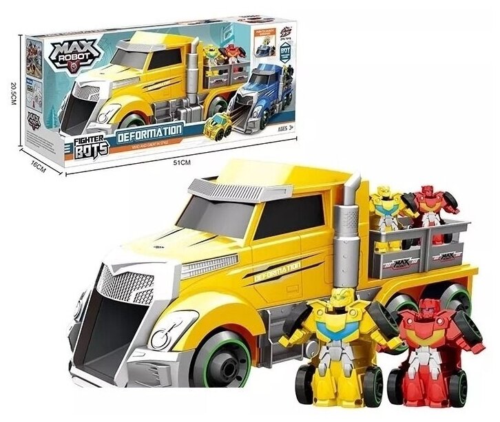 Игровой набор Мой первый трансформер. Трейлер, желтый, 45 см 1toy - фото №1