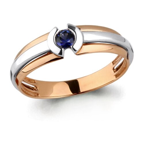 фото Золотое кольцо aquamarine 963031кс с сапфиром diamant-online