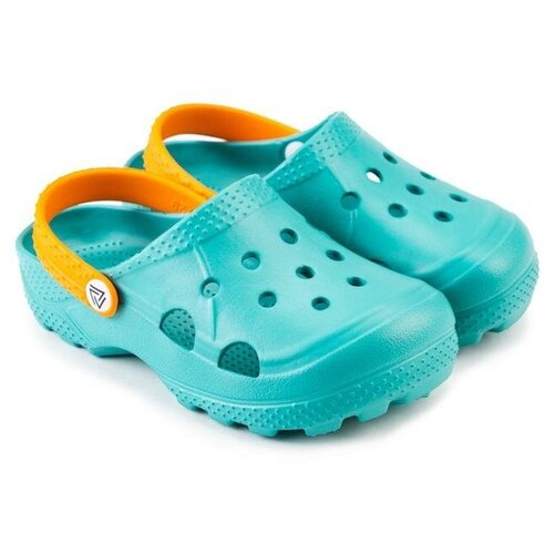 Сабо детские цвет аквамариноранжевый размер 32-33 1026₽