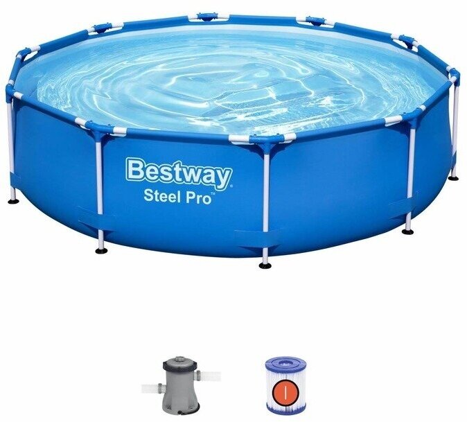 56679 Каркасный бассейн Bestway Steel Pro Max круглый, 305х76 см