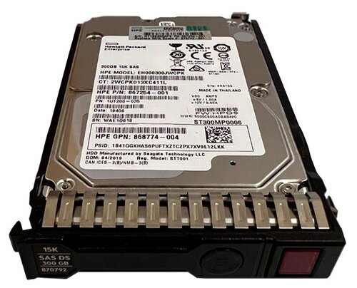 Внутренний жесткий диск HP Жесткий диск 300GB 15K SAS SFF 867254-001 (867254-001)