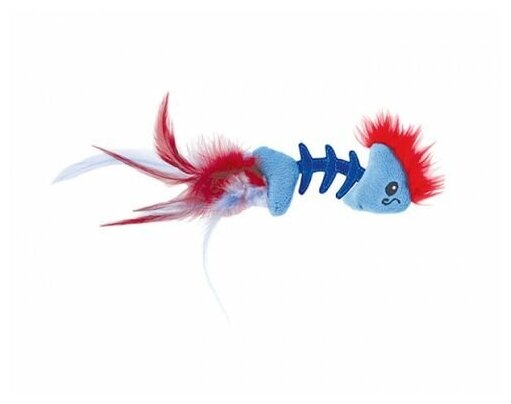 Petstages игрушка для кошек Play "Fish Bone" голубая - фотография № 8
