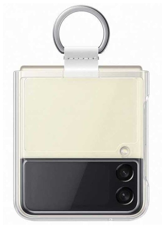 Чехол клип-кейс Samsung для Samsung Galaxy Z Flip3 Clear Cover with Ring прозрачный EF-QF711CTEGRU