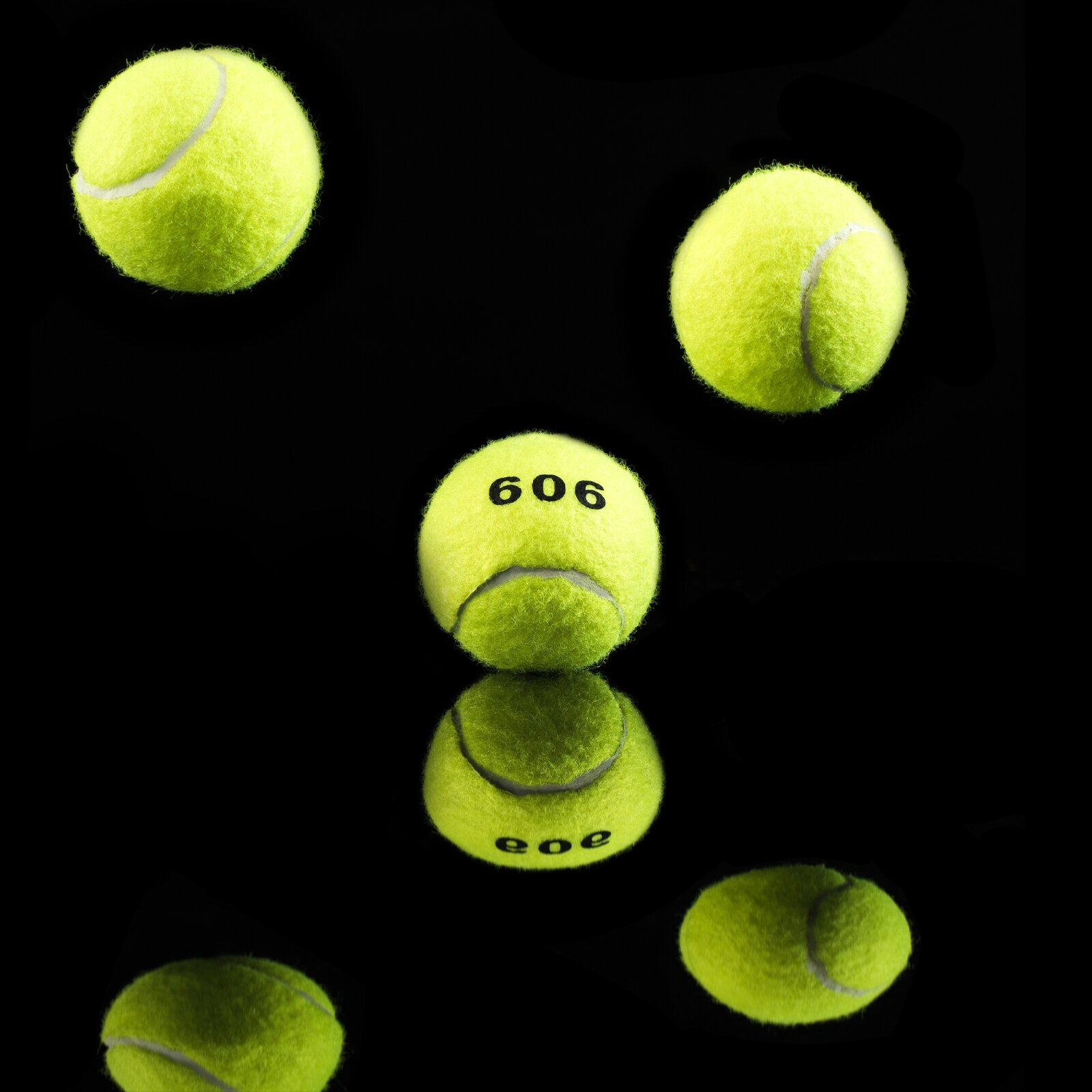 ONLYTOP Набор мячей для большого тенниса ONLYTOP № 909, тренировочный, 3 шт, цвета микс