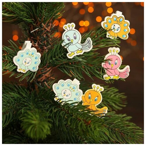 фото Набор декоративных прищепок "птички" 1x12x13 см yandex market