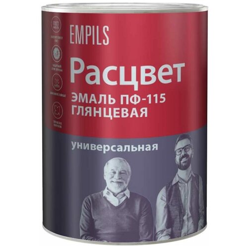 Эмаль ПФ-115 Расцвет Универсальная ярко-желтая глянцевая 0,9 кг