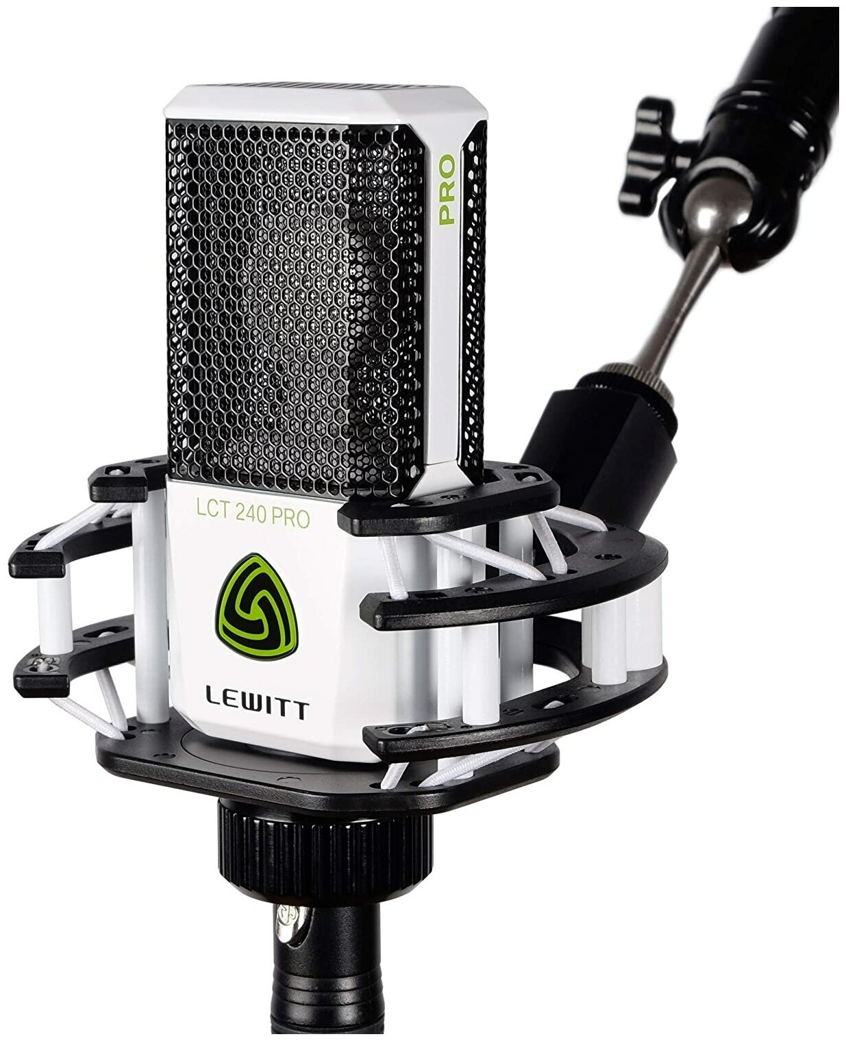 Lewitt LCT240 Pro White VP студийный кардиоидый микрофон с большой диафрагмой + подвес "паук", цвет белый