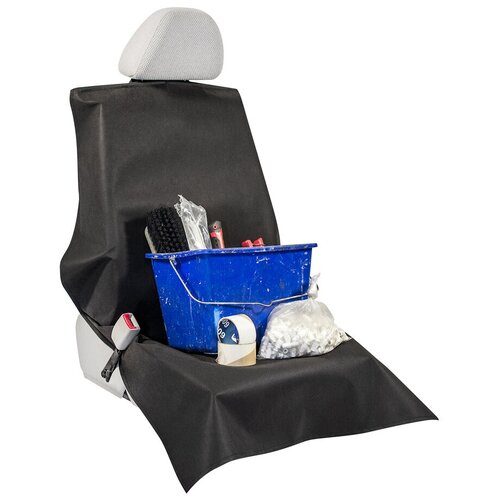 Накидка защитная в салон на переднее сиденье, 78х130 см полипропилен 100% черный,