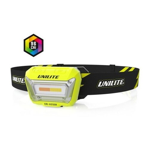 UNILITE CRI-H200R - Налобный сенсорный фонарь 3 цвета