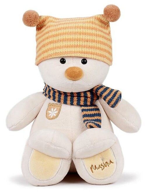 Мягкая игрушка «Медведь Masha» в шапке, 30 см