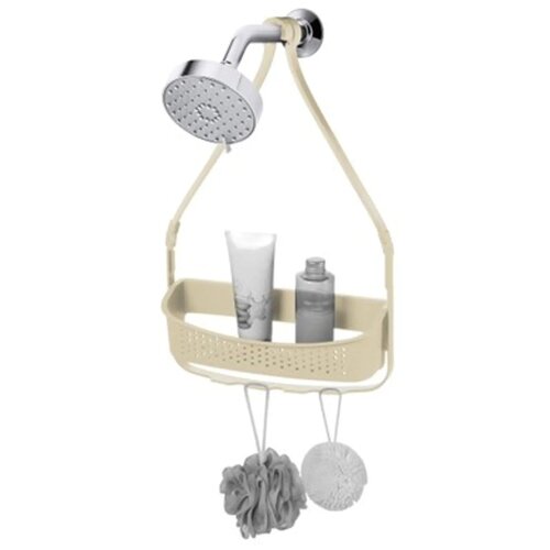 Полка органайзер подвесной в ванну для душевой для шампуня пластик с крючками W5682-1, Raindrops