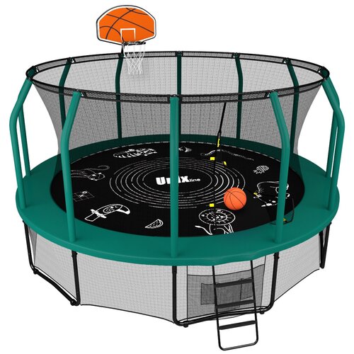 Батут UNIX line SUPREME GAME 16 ft + Basketball