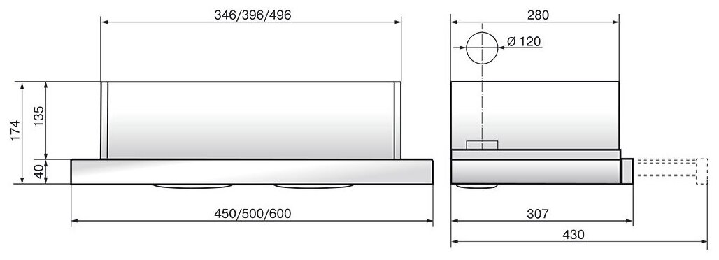 Кухонная вытяжка Интегра 50П-400-В2Л антрацит/рейлинг бронза ELIKOR - фотография № 2
