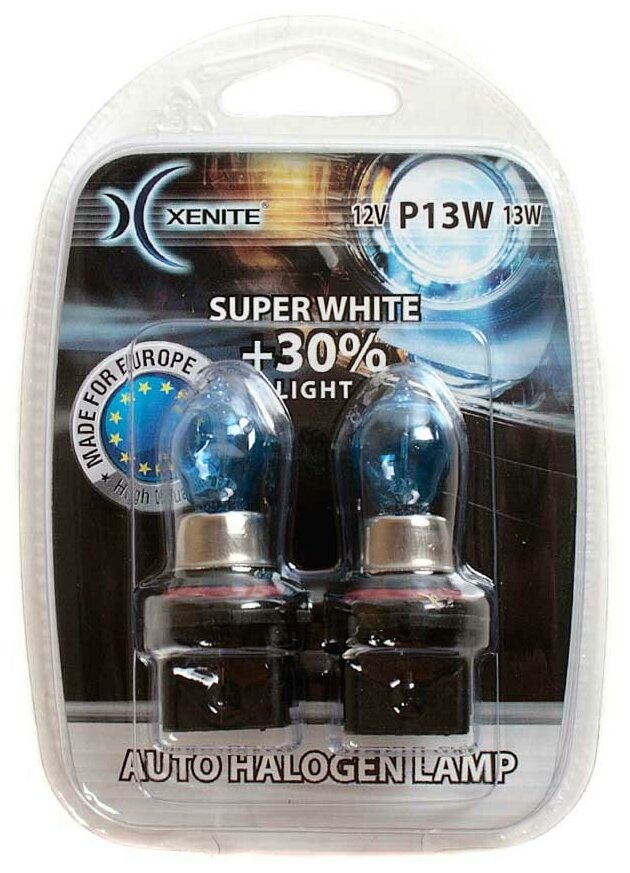 Лампа галогенная XENITE SUPER WHITE 12V P13W 2 шт 1007070