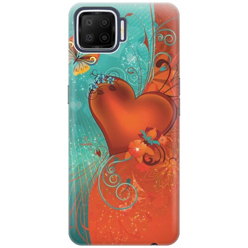 фото Ультратонкий силиконовый чехол-накладка для oppo a73 с принтом "сердце и бабочка" gosso