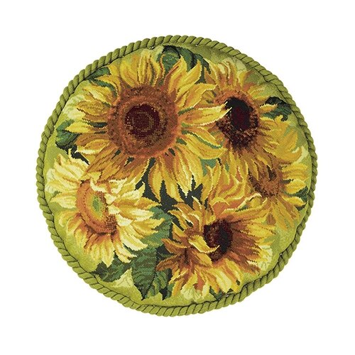 фото 1530 набор для вышивания riolis подушка 'подсолнухи', 45*45 см риолис