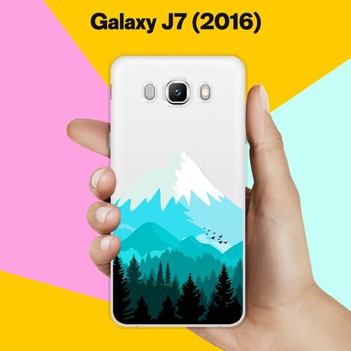 Силиконовый чехол на Samsung Galaxy J7 (2016) Снежная гора / для Самсунг Галакси Джей 7 (2016) пластиковый чехол флаг чечни 2 на samsung galaxy j7 2016 самсунг галакси джей 7 2016