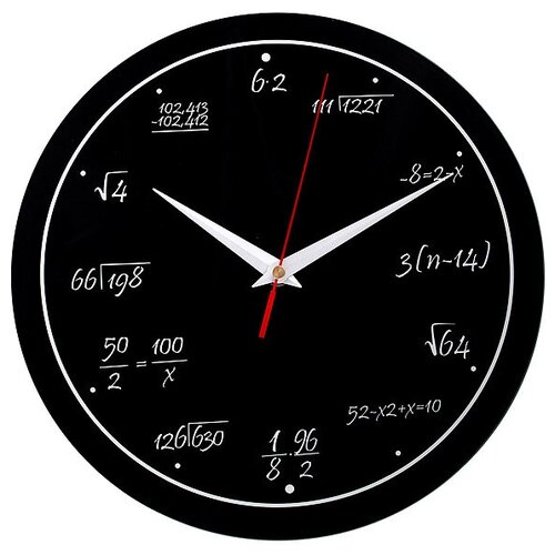 Часы настенные АнтиЧасы Забавная Математика стеклянные, часы в спальню, кухонные с обратным ходом