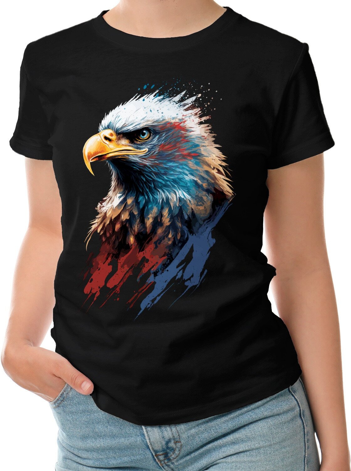 Женская футболка «Граффити орел» (L 