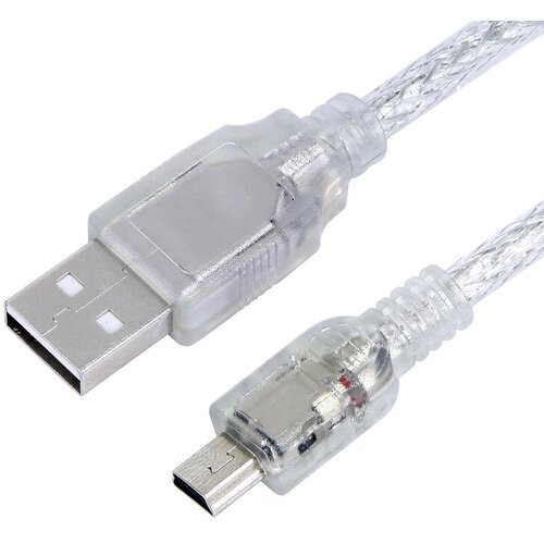 Greenconnect Кабель 3.0m USB 2.0, AM/mini 5P, прозрачный, 28/28 AWG, экран, армированный, морозостойкий, GCR-50795 Greenconnect Greenconnect USB 2.0 Type-AM - miniUSB 3м (GCR-50795) кабель usb 2 0 тип a b micro greenconnect gcr ua9mcb3 bd 0 5m