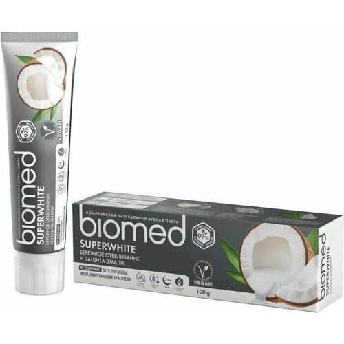 Зубная паста Biomed Superwhite, 100 г паста зубная сплат biomed superwhite супервайт