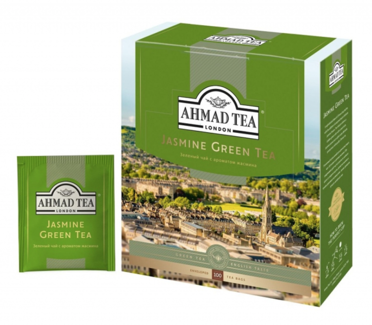 Чай зеленый Ахмад с жасмином 100 пакетиков