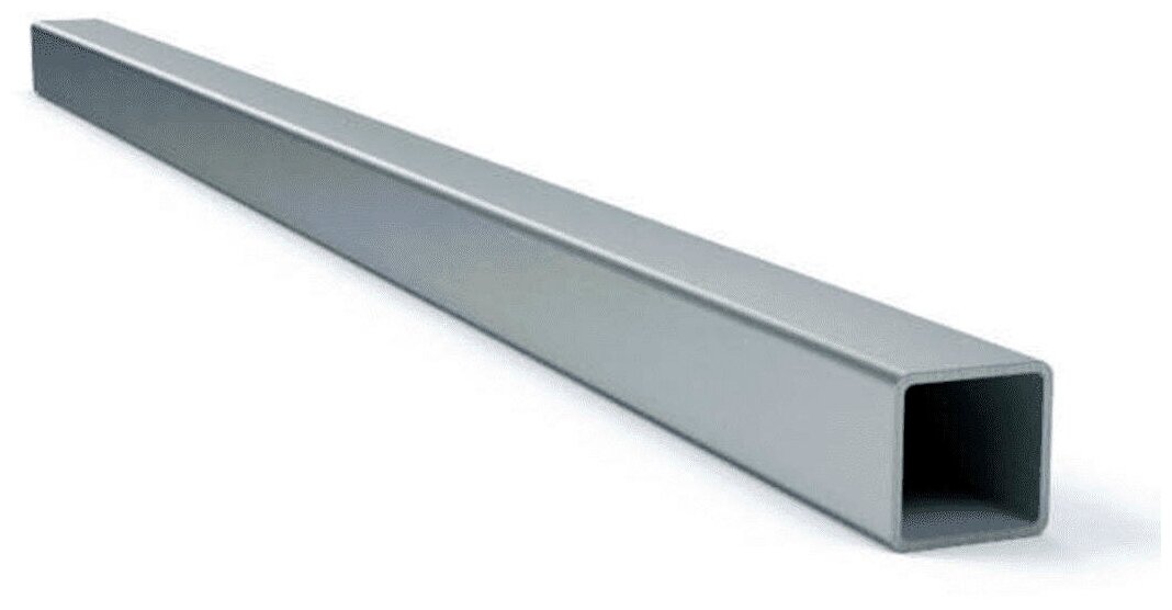 Труба профильная алюминиевая АД31Т размер 50х50 мм стенка 2 мм длина 900 мм ( 90 см ) Трубка профиль металлическая квадратная Алюминий - фотография № 1