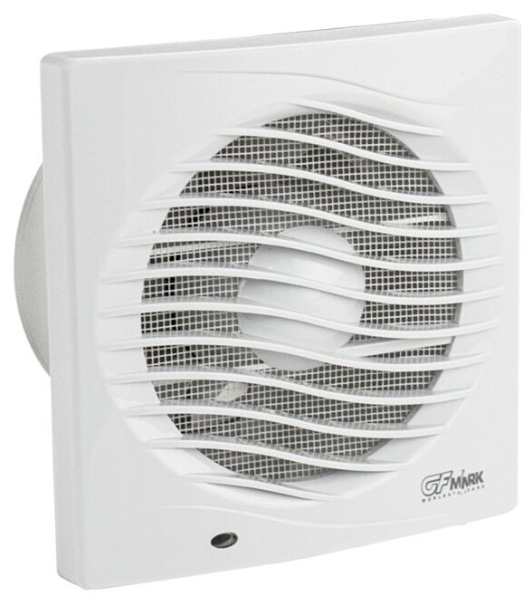 Вытяжной вентилятор GFmark белый, пластик АБС, d = 120 мм, с обратным клапаном и москитной сеткой