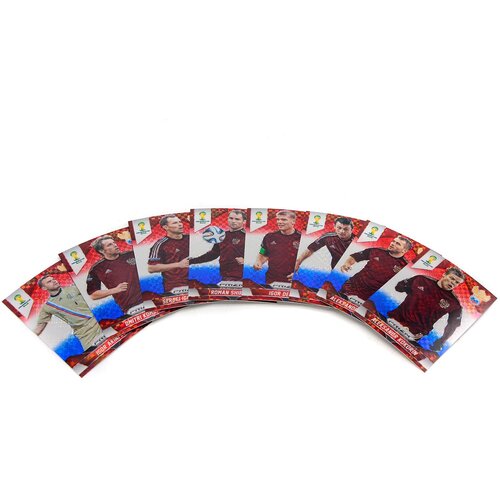 Коллекционный набор Panini Prizm FIFA WORLD CUP 2014 Base cards Red, White and Blue Power Plaid Prizms (8 карточек) коллекционная карточка panini prizm fifa world cup 2014 wcs 42 tim howard red white and blue power plaid prizms s0324